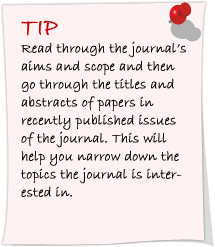 select journal for paper submission