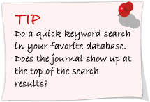 select journal for paper submission